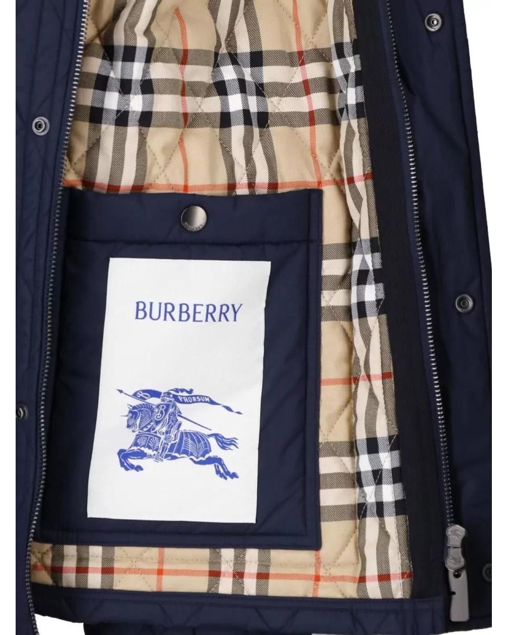 Burberry Blue Puffer Jacket for men