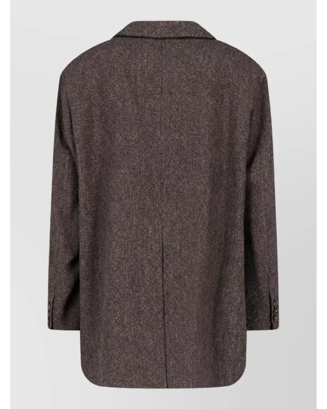 Low Classic Brown Wool Suit Jacket
