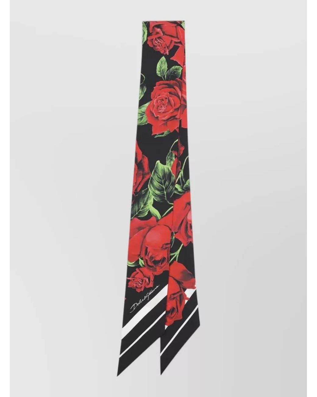 Dolce & Gabbana White Silk Floral Print Bandeau
