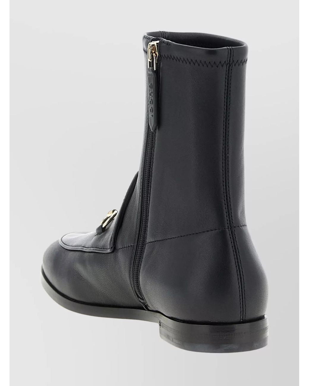 Gucci Black Leather Ankle Boots