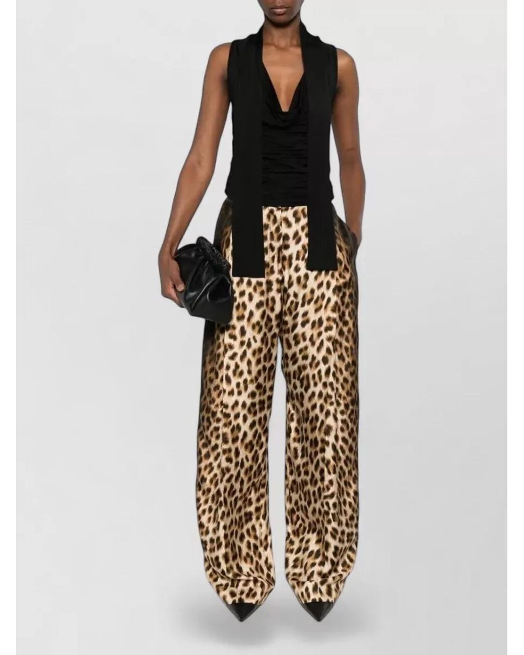 Sportmax Natural Silk Wide-Leg Trousers