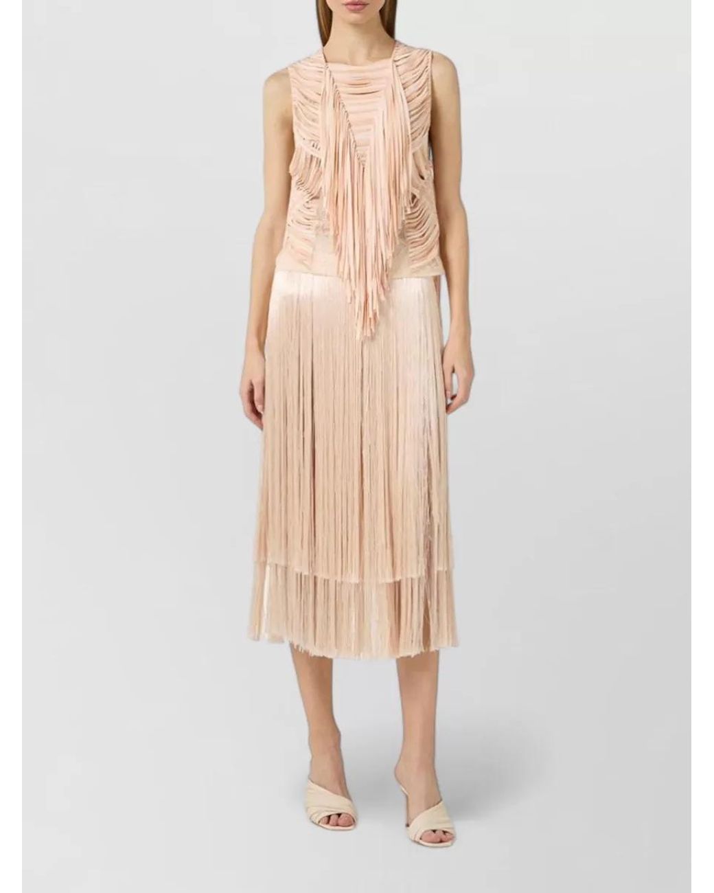 Elisabetta Franchi Natural A-Line Skirt