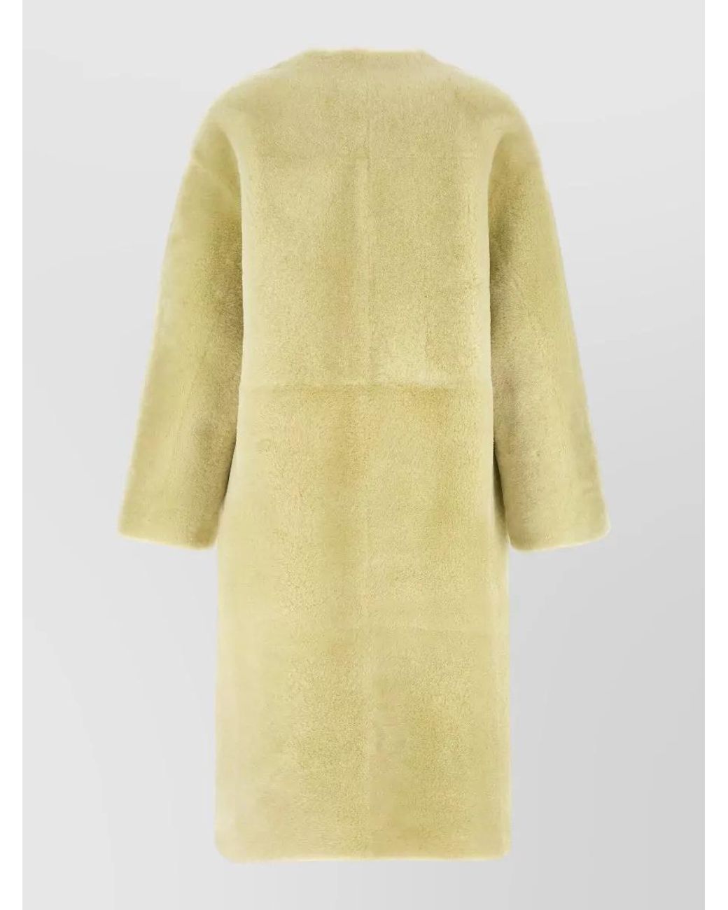 Blancha Yellow Shearling Long Coat