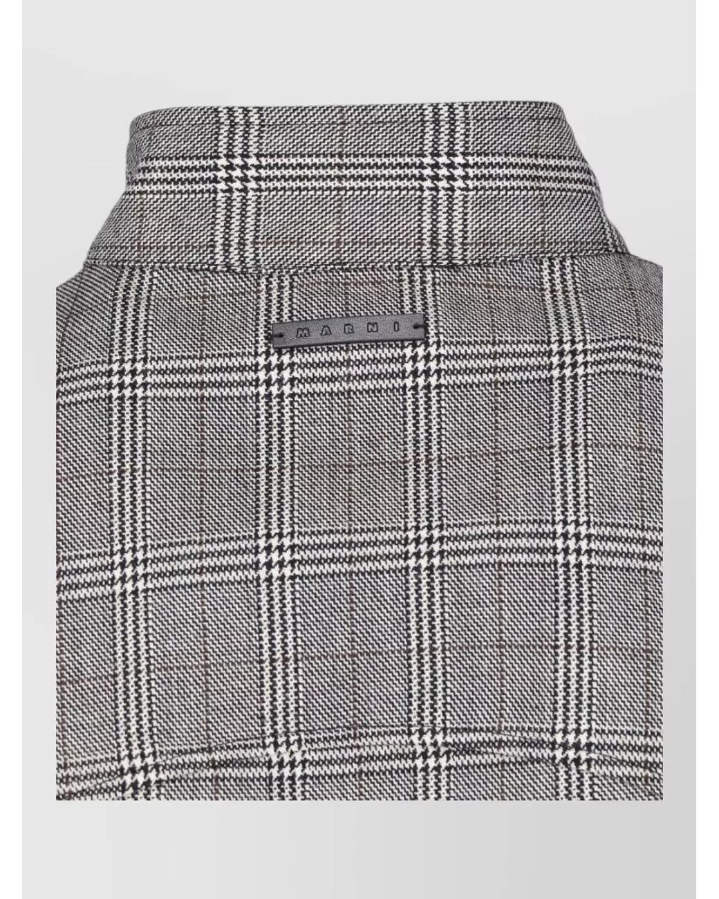 Marni Gray Virgin Wool Single-Breasted Coat for men