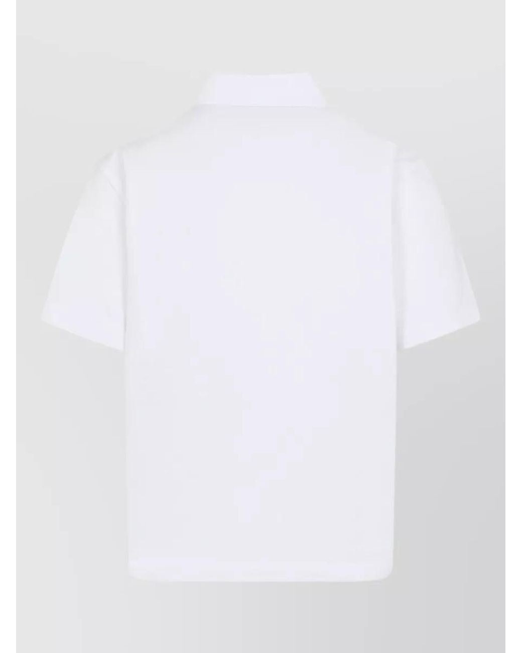 Moncler White Short-Sleeve Polo Shirt for men