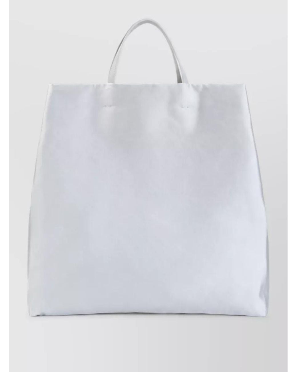 Carven White Silk Wool Tote Bag