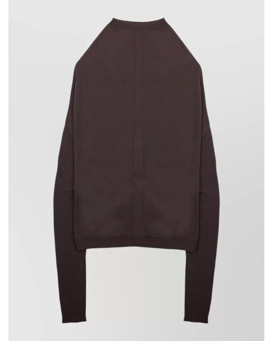 Rick Owens Brown Wool Sweatshirt