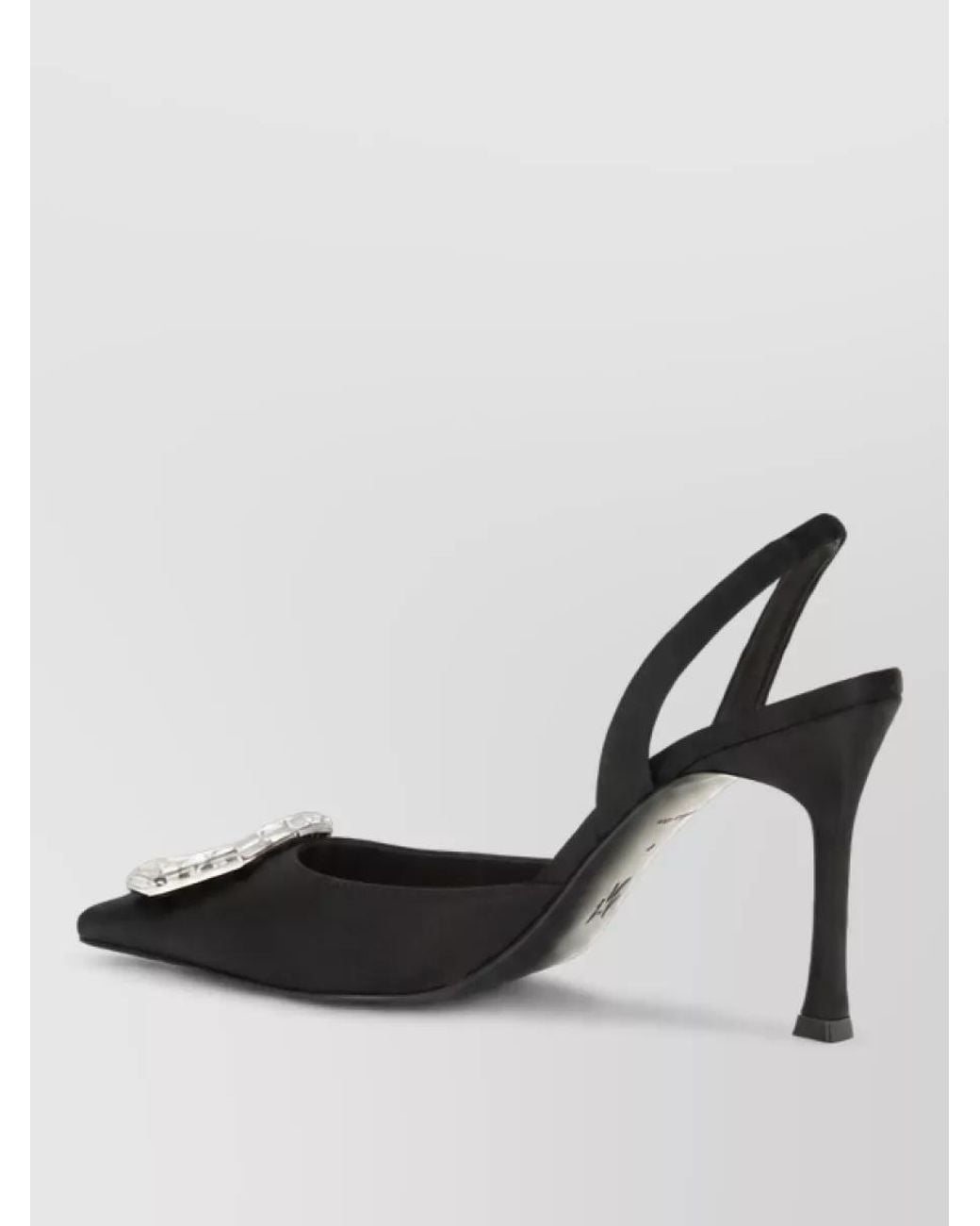 AMINA MUADDI Multicolor Silk Crystal Embellished Slingback Pumps