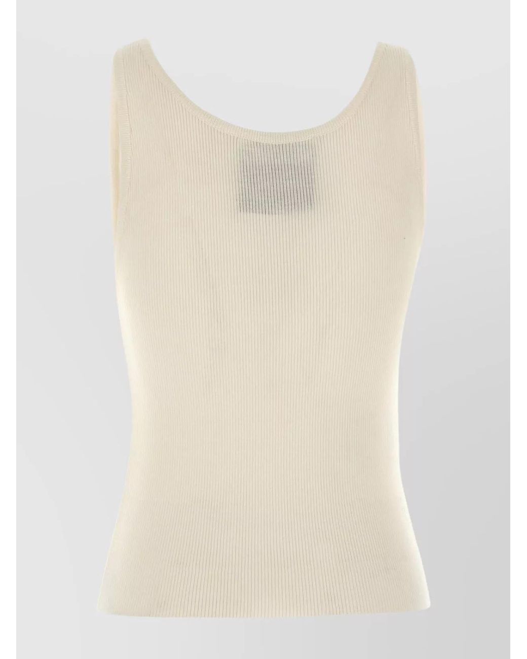 Moschino Natural Silk Knit Top
