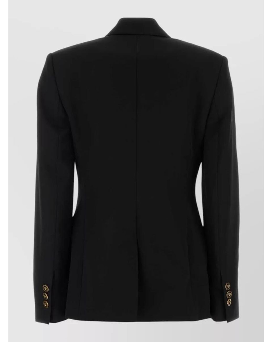 Versace Black Virgin Wool Blazer