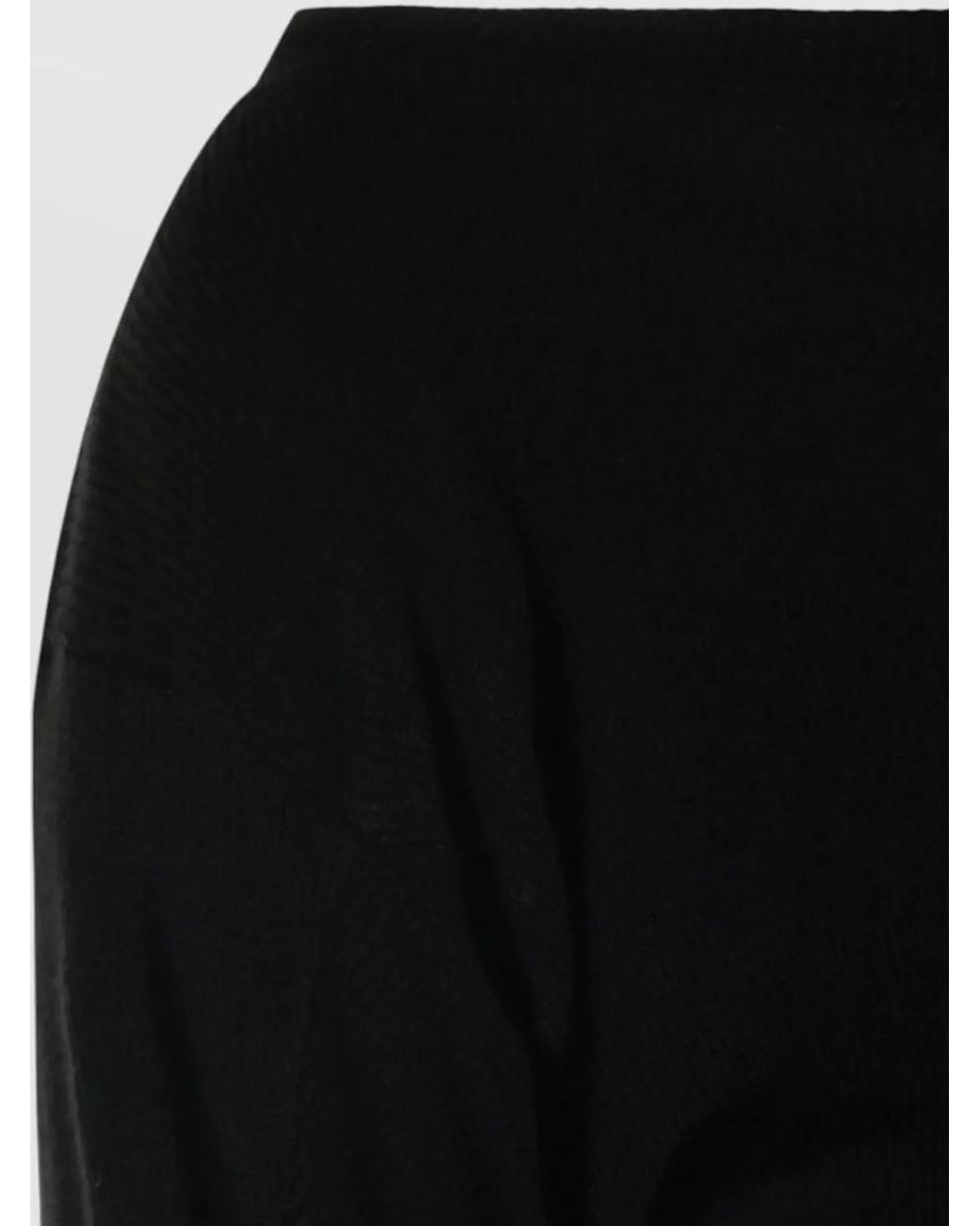 Vivienne Westwood Black Ribbed Asymmetric Long-Sleeve Top