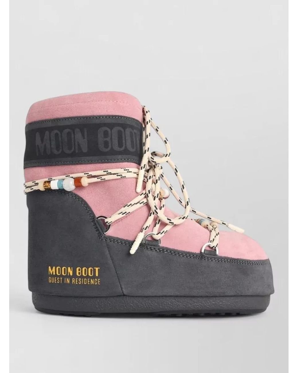 Moon Boot Gray Suede Leather Ankle Boots
