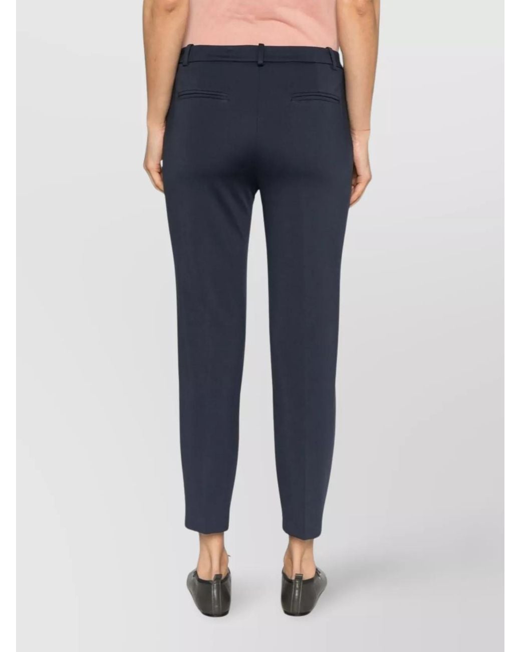 Pinko Blue Beautiful Trousers With Belt Loops And Pockets
