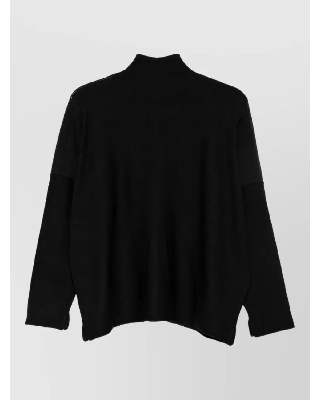 Daniela Gregis Black Wool Turtleneck Sweater