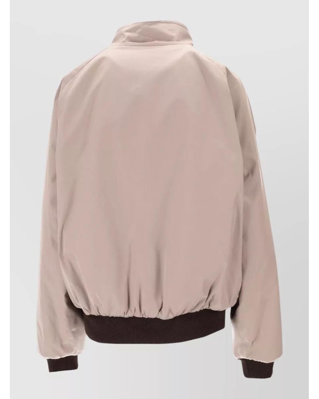 Miu Miu Brown Ribbed-Trim Reversible Bomber Jacket
