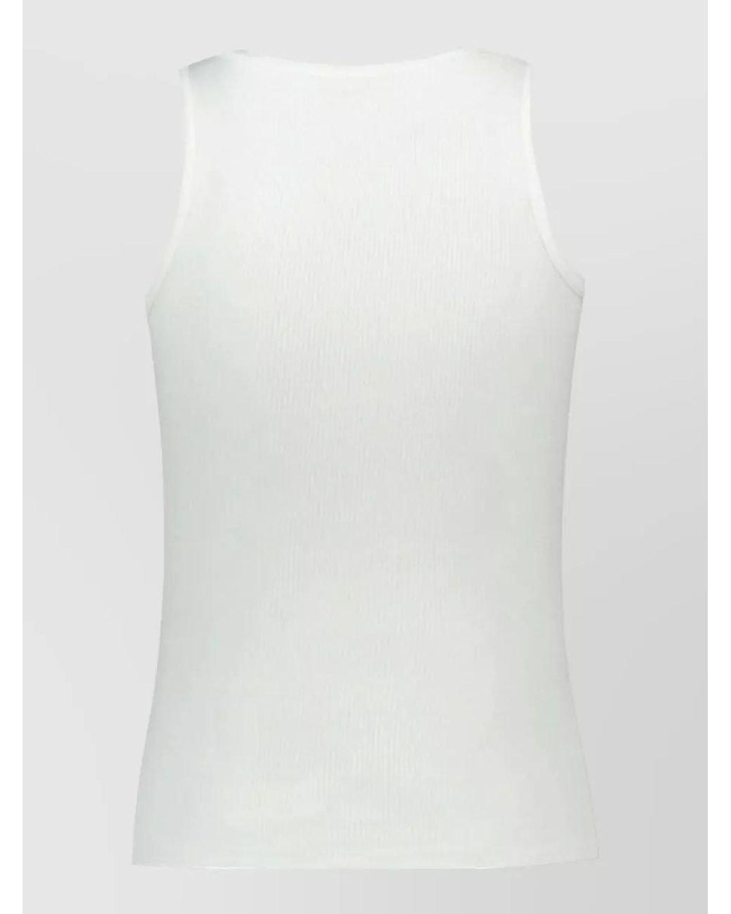 Vivienne Westwood White Ribbed Slim-Fit Cropped Tank Top