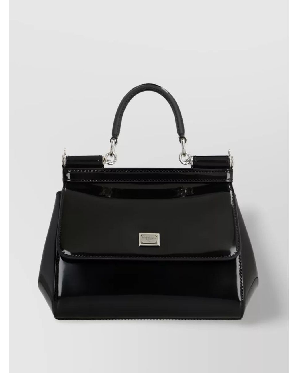 Dolce & Gabbana Black Sicily Small Leather Tote Bag