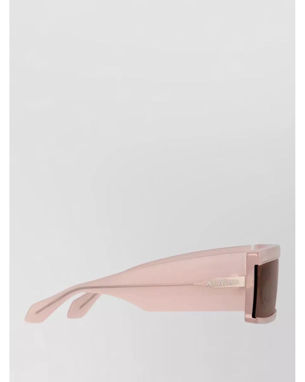 Alaïa Brown Acetate Rectangular Mask Sunglasses