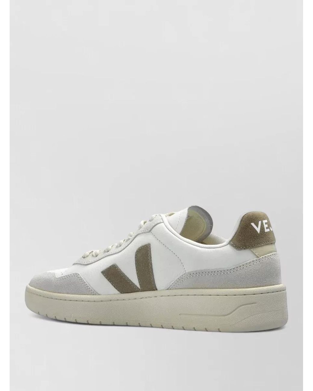 Veja White Leather Lace-Up Sneakers for men