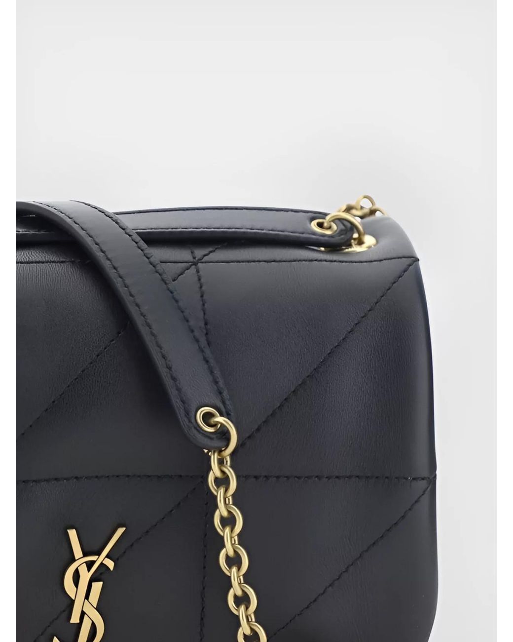 Saint Laurent Blue Jamie Mini Lamb Leather Shoulder Bag