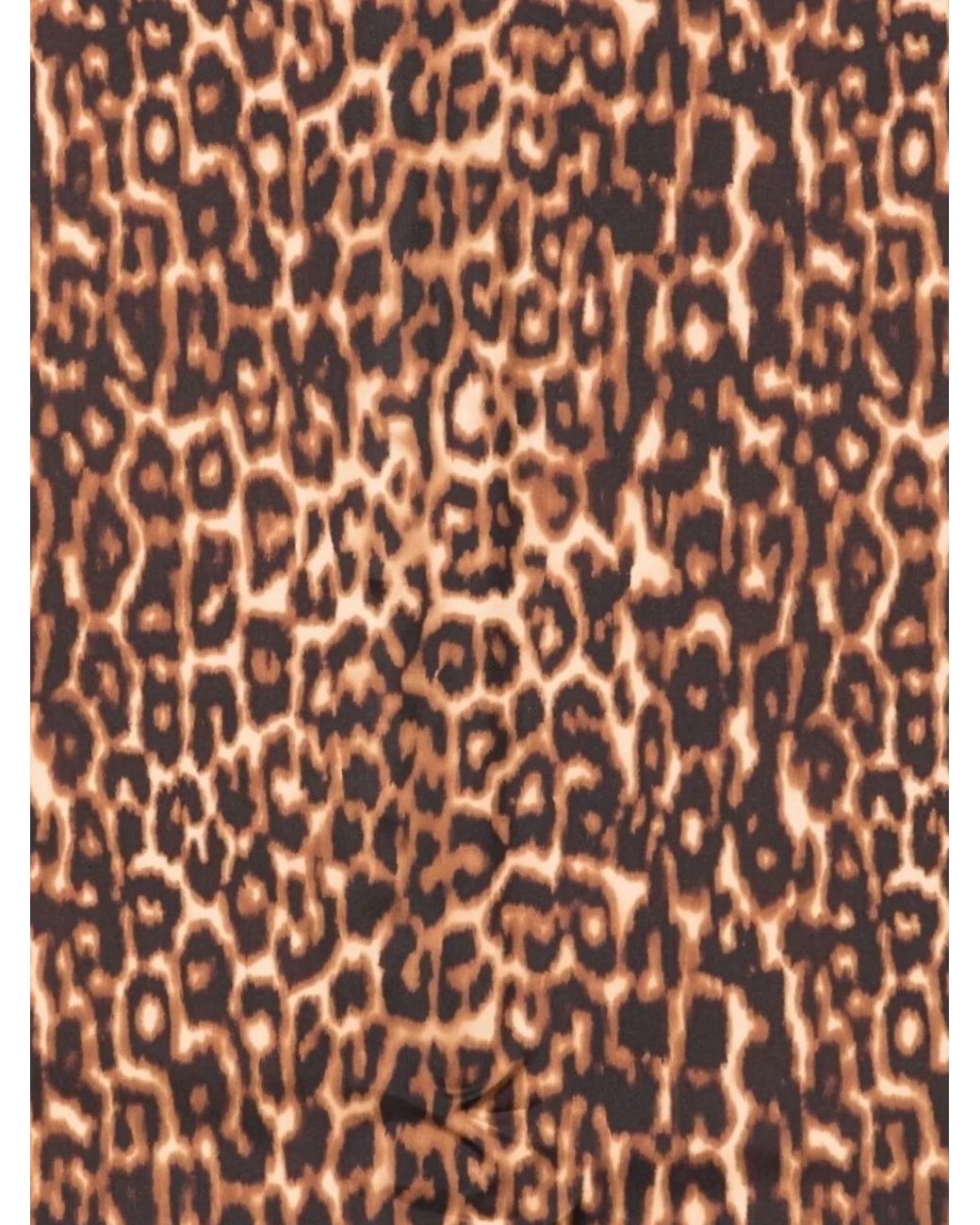 Lanvin Brown Silk Leopard-Print Square Scarf