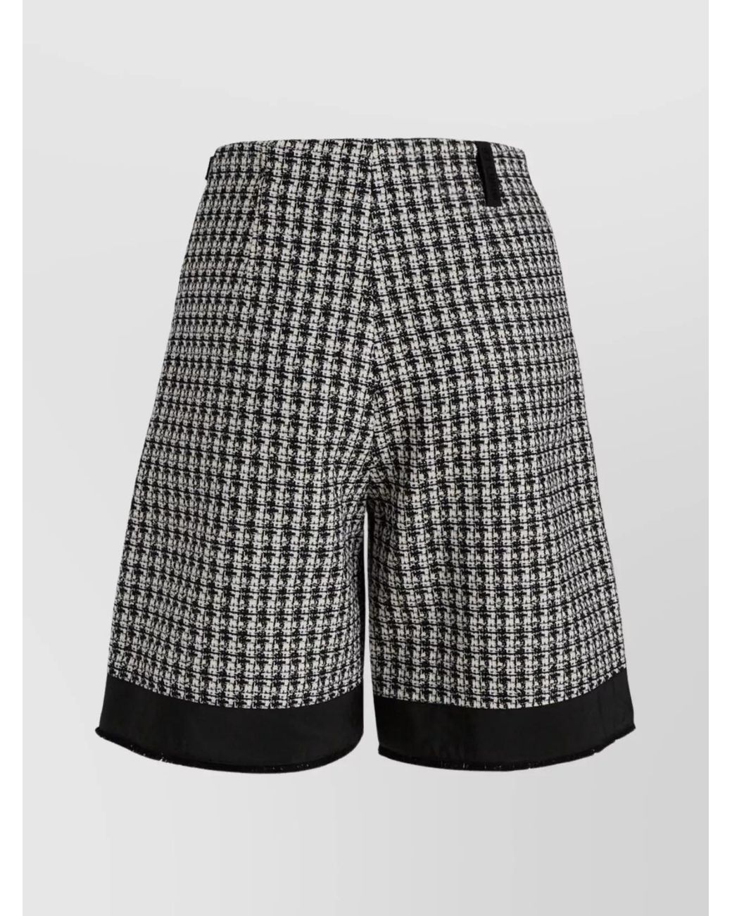 Moncler Gray Tweed Flared Tailored Shorts