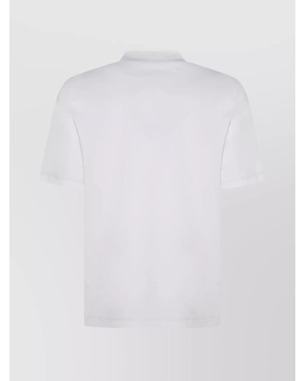 Brunello Cucinelli White Crew Neck Short-Sleeve T-Shirt for men