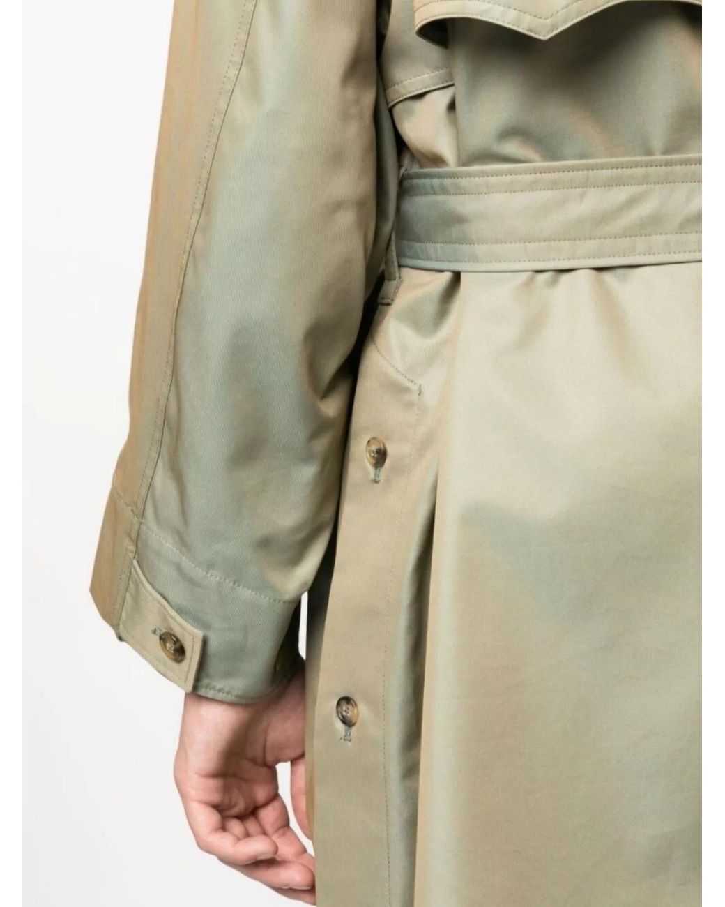 Baracuta Natural Hooded Belted Trench Coat for men