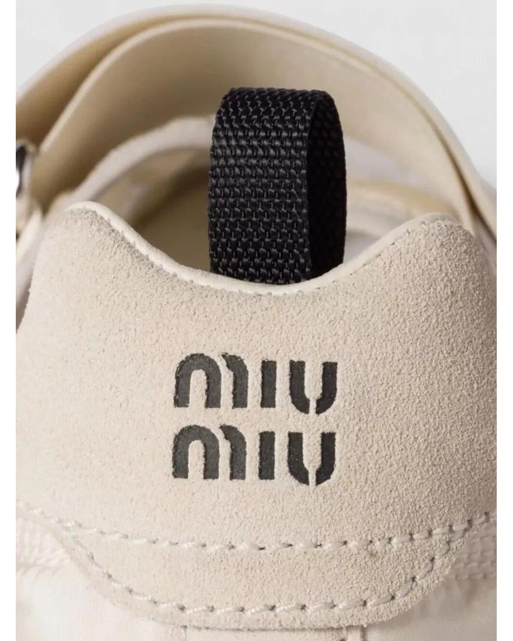 Miu Miu Metallic Technical Fabric Ballerina Shoes