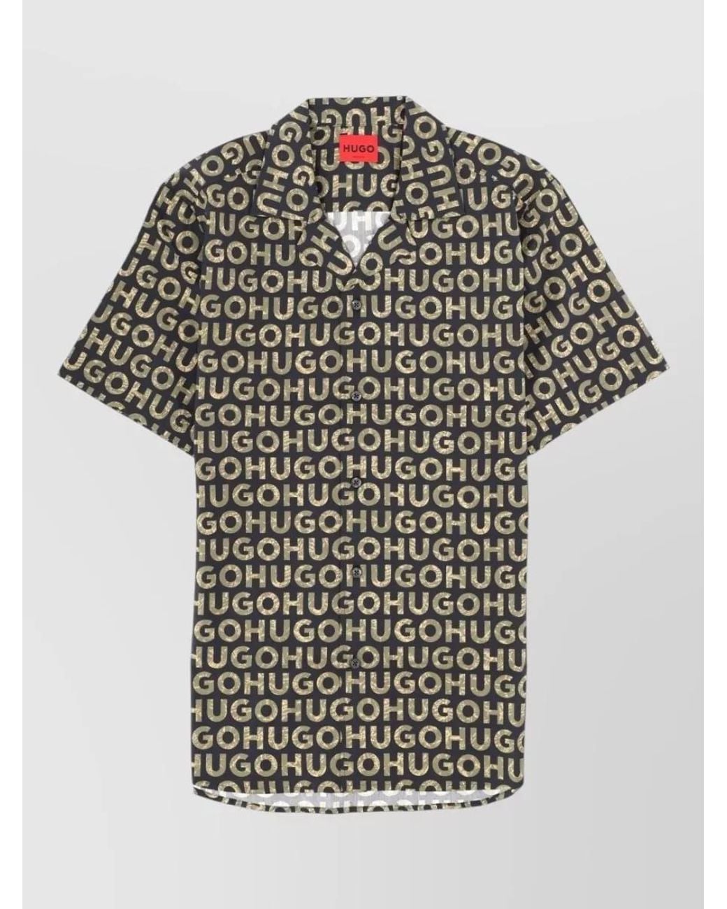 HUGO Multicolor Regular-Fit Short-Sleeve Shirt for men