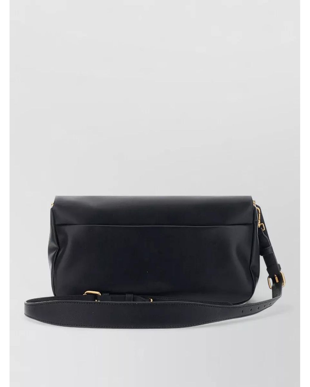 Pinko Black Love Bag Click Lamb Leather Shoulder Bag