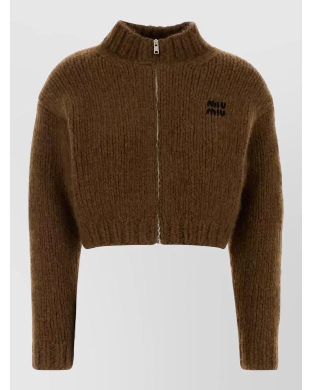 Miu Miu Brown Cashmere Cardigan