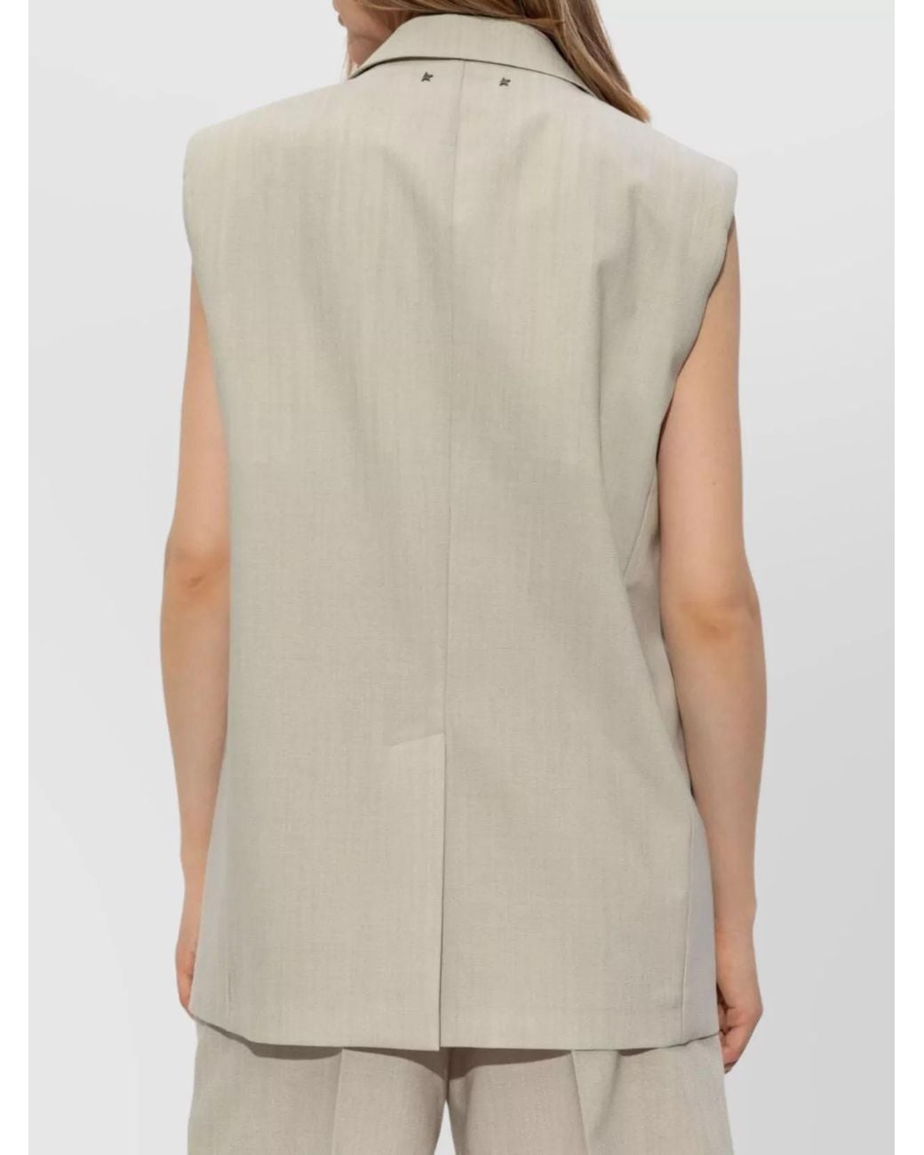 Golden Goose Deluxe Brand Natural Single-Breasted Wool-Blend Vest