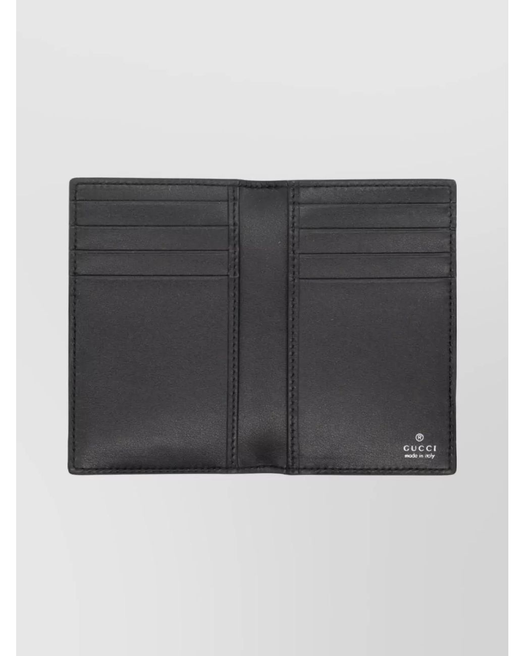 Gucci Black Leather Long Card Holder for men