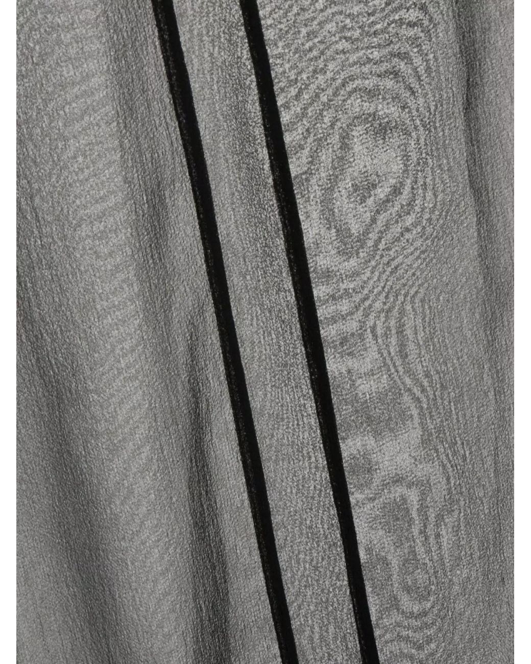 Saint Laurent Gray Silk Wide-Leg Trousers