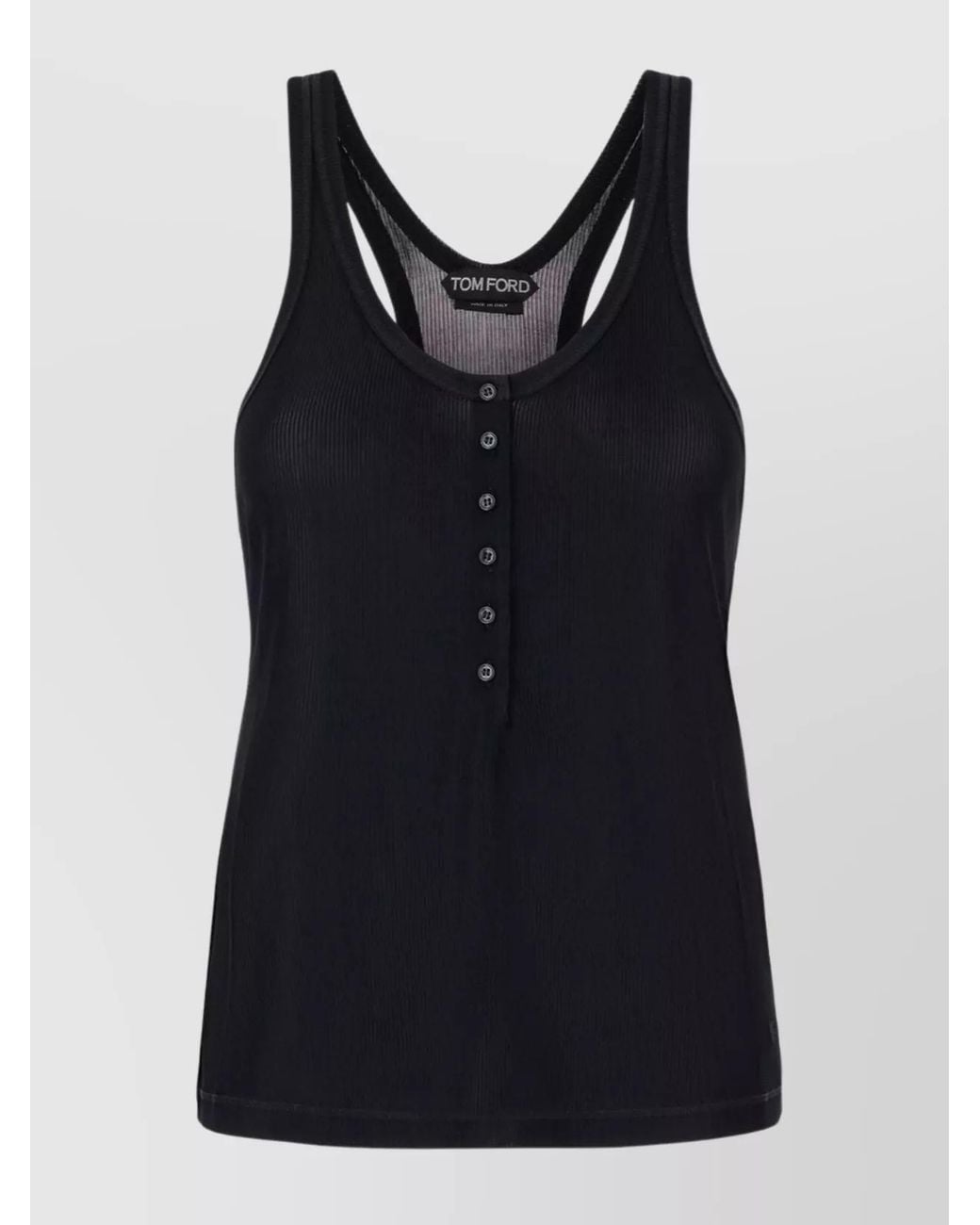 Tom Ford Black Ribbed Tank Top