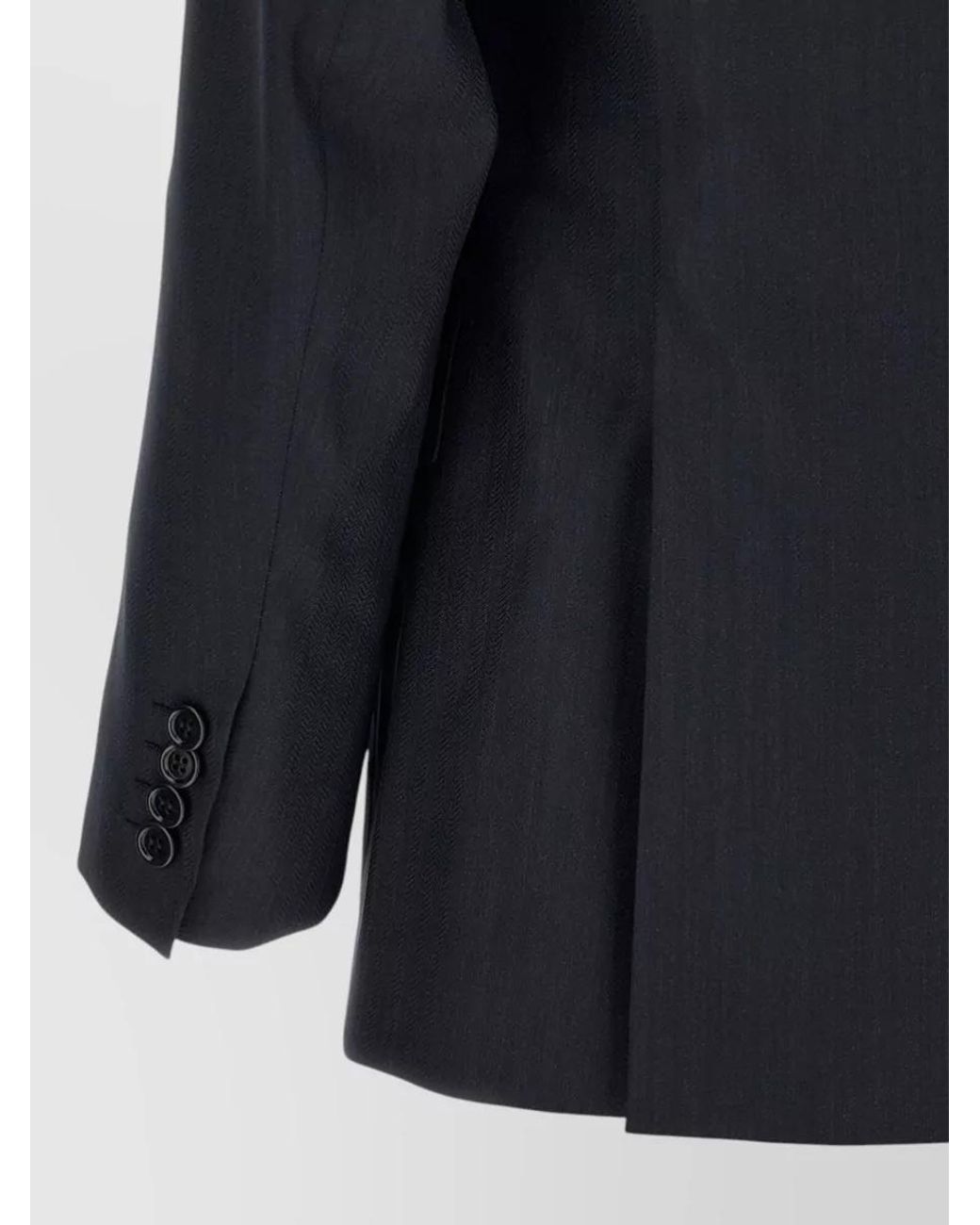 Brioni Blue Wool Single Breasted Coat for men