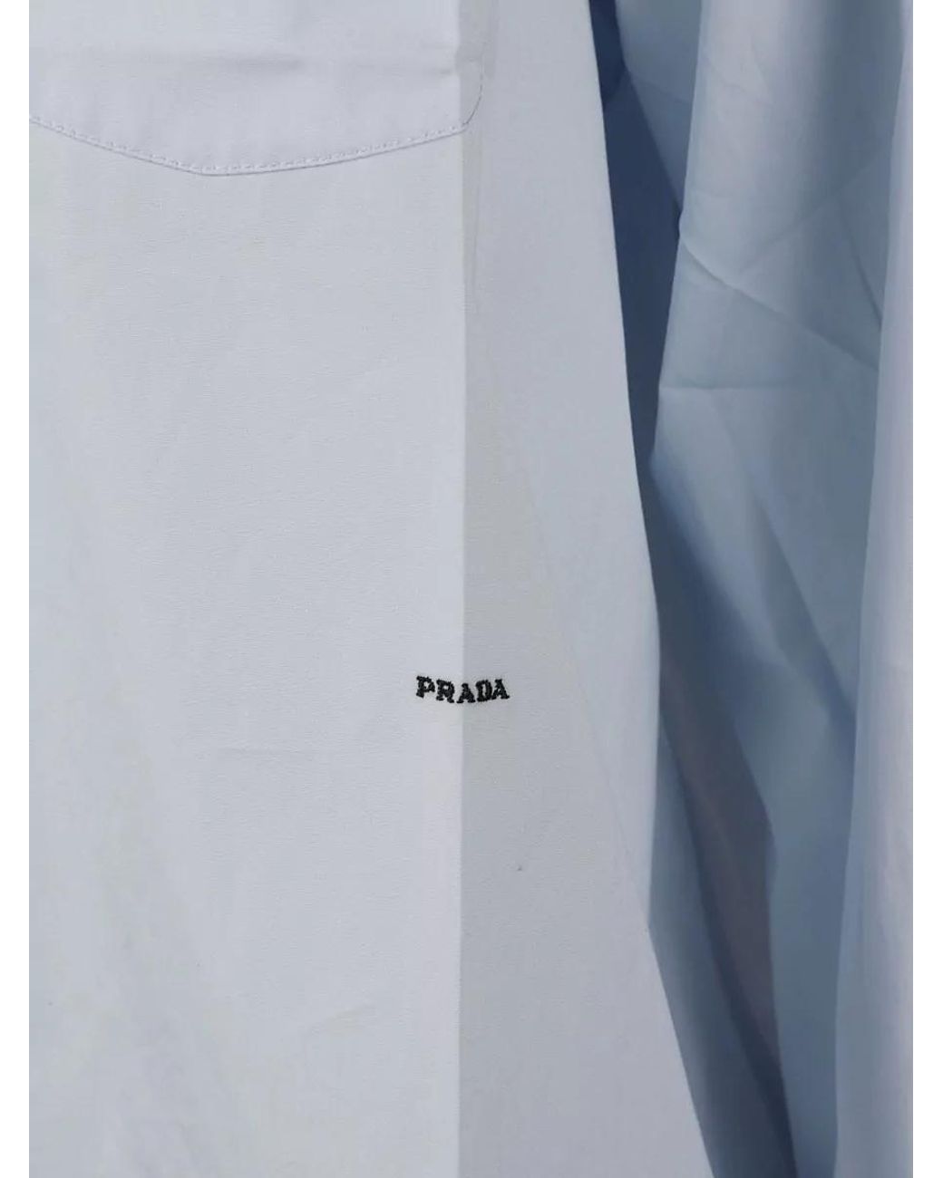 Prada Blue Poplin Shirt