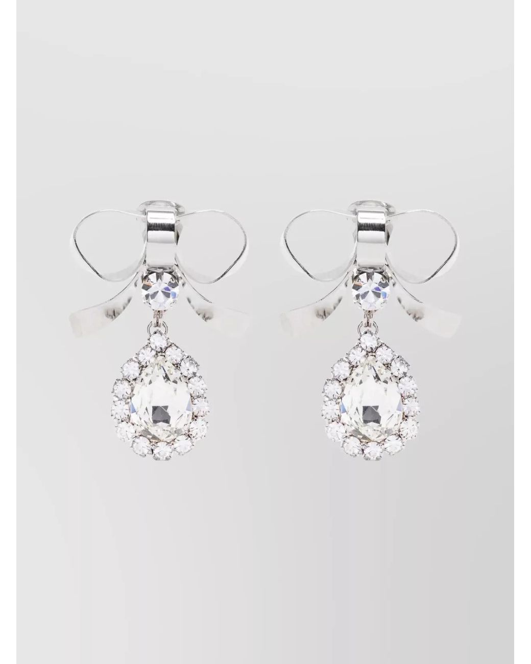 Alessandra Rich Multicolor Metal Bow Earrings