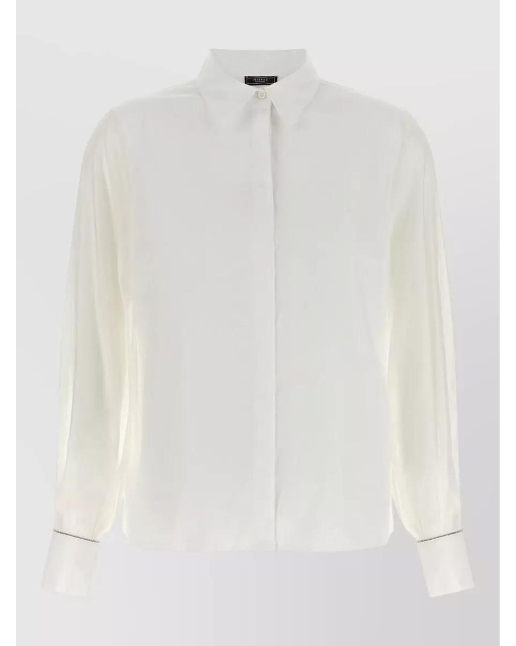Peserico White Cotton Stretch Shirt