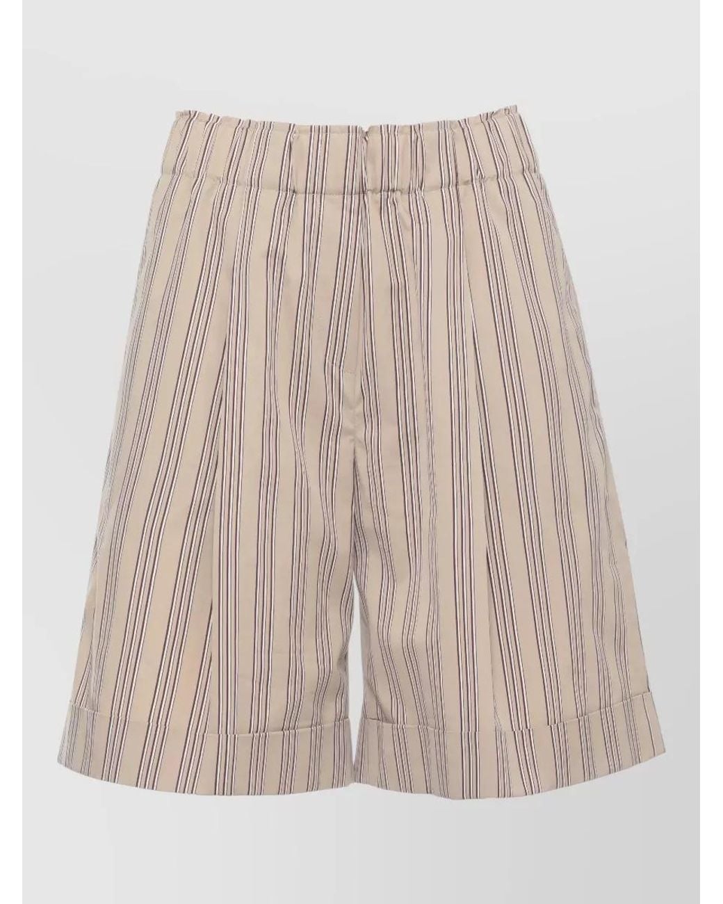Antonelli Natural Striped Bermuda Shorts
