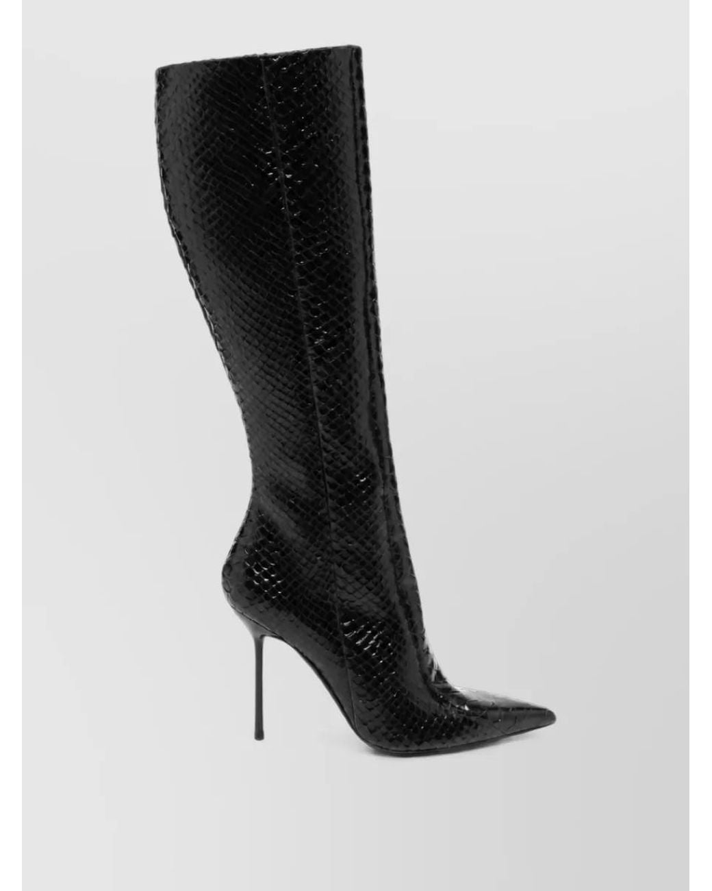 Paris Texas Black Leather Knee-High Boots