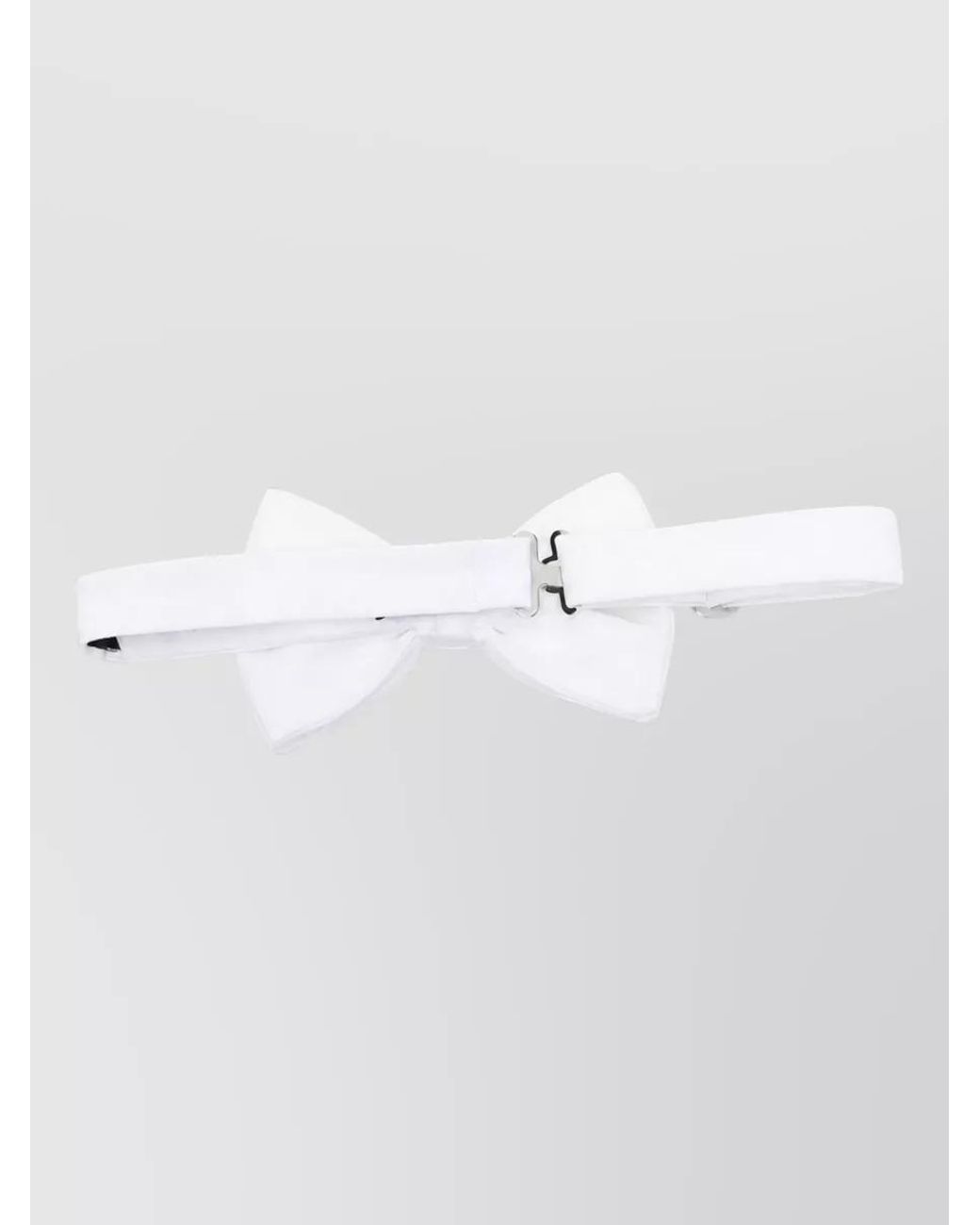 Emporio Armani White Cotton Bow Tie for men