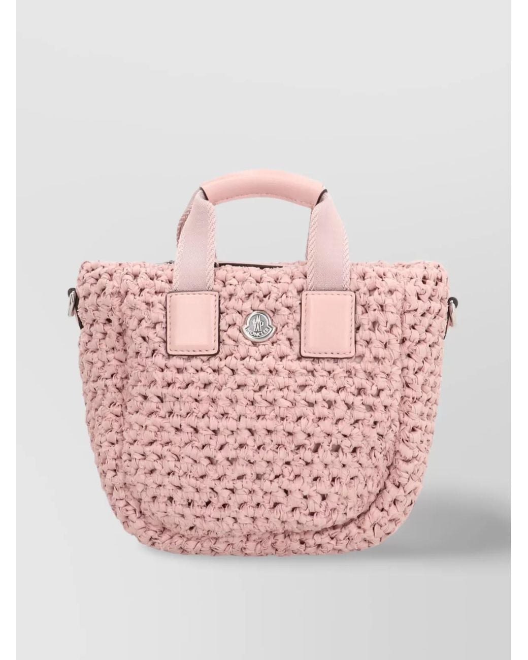 Moncler Pink Caradoc Micro Leather Tote Bag
