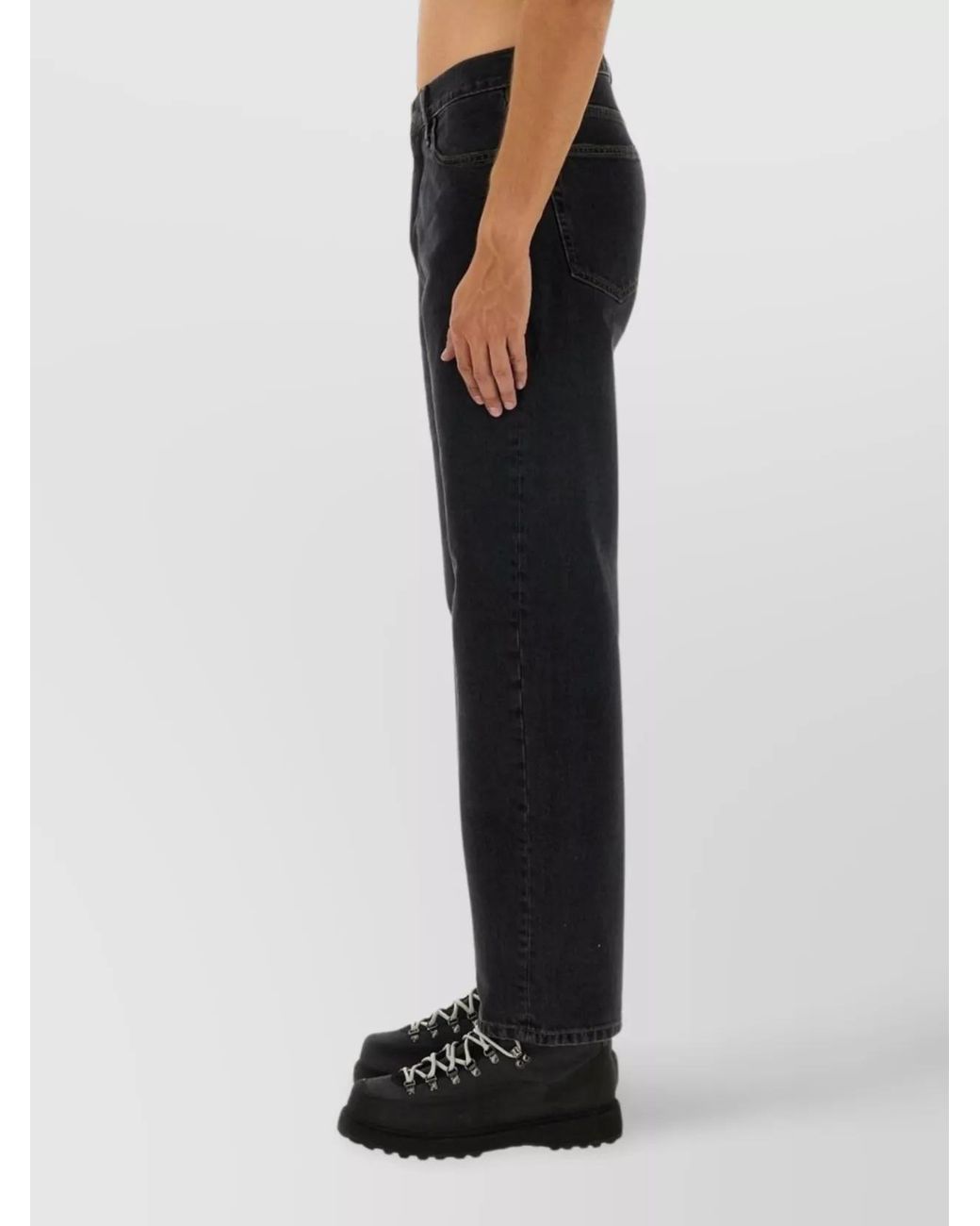 Carhartt Black Denim Regular-Fit Tapered Jeans for men