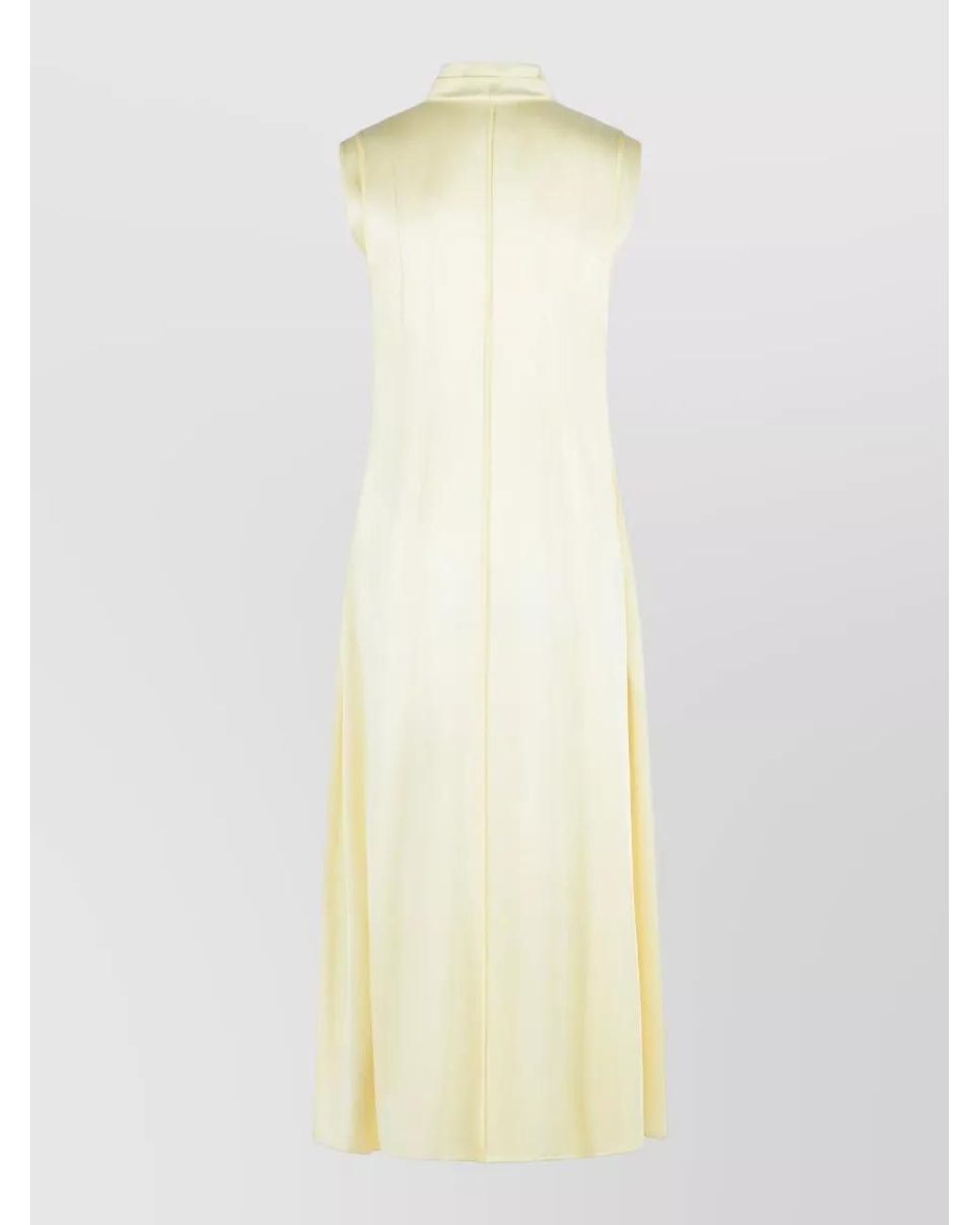 Jil Sander White Acetate And Viscose Midi Dress