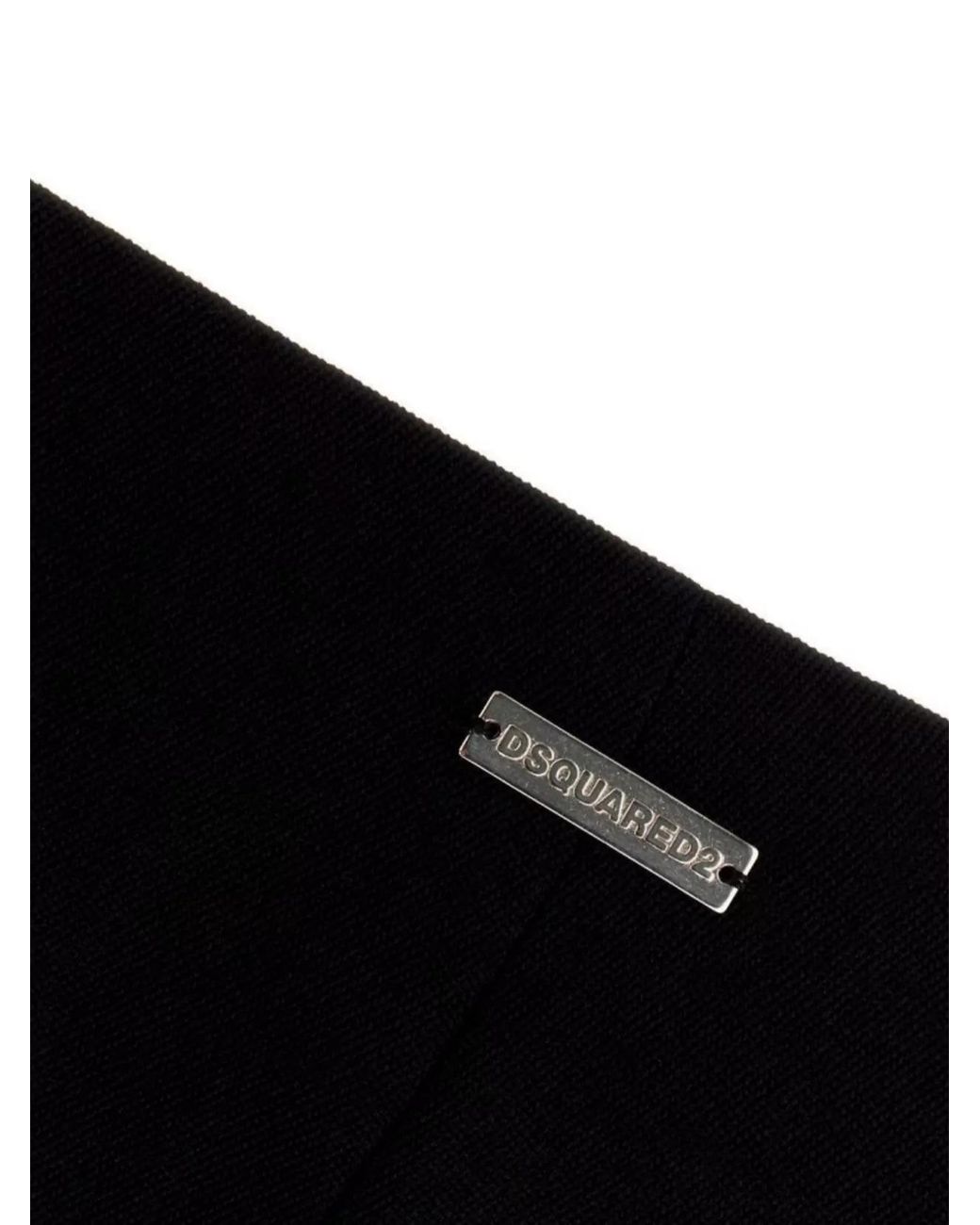 DSquared² Black Virgin Wool Lace Pencil Skirt