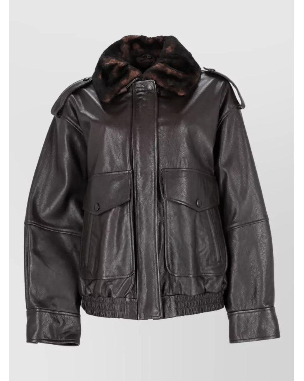 Loulou de Saison Black Leather Coat