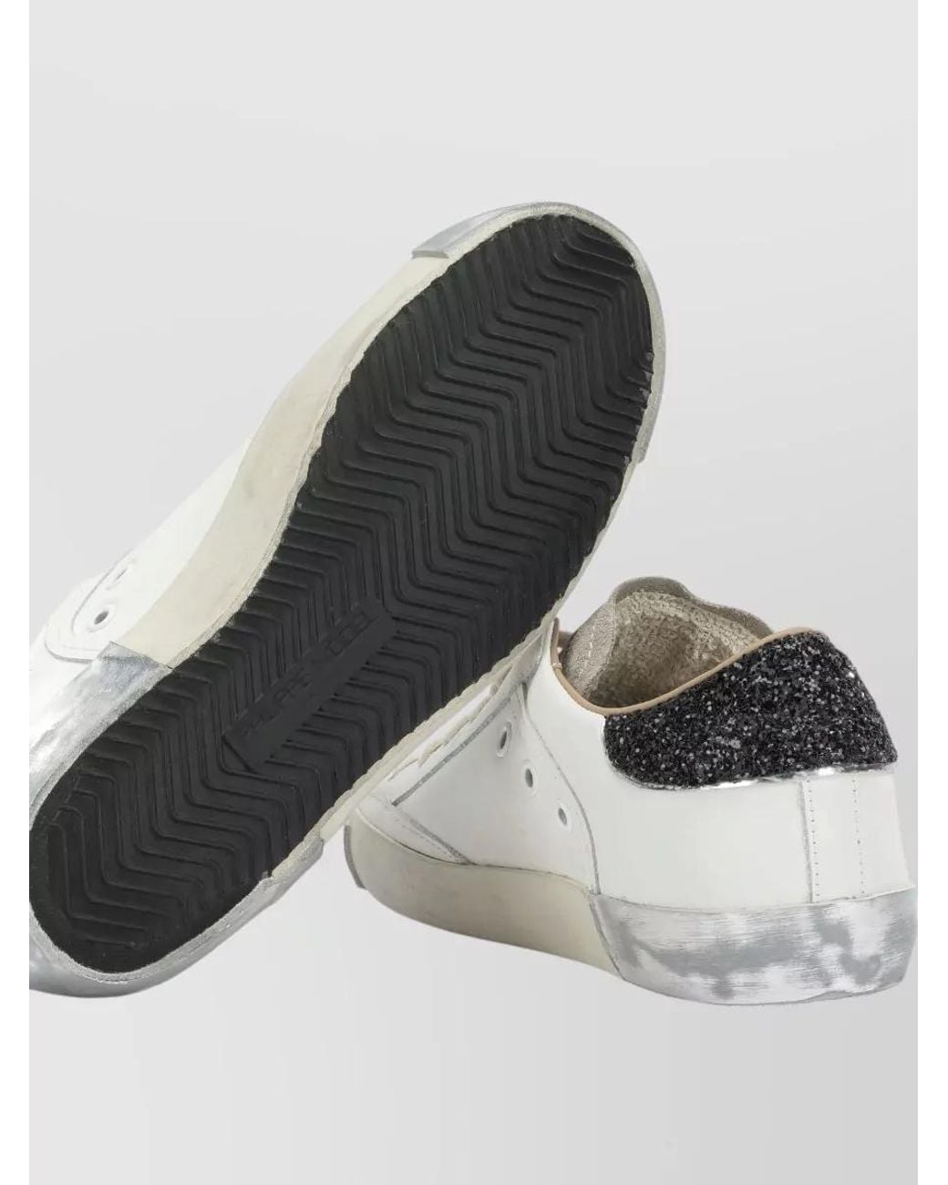 Philippe Model White Leather Low-Top Sneakers