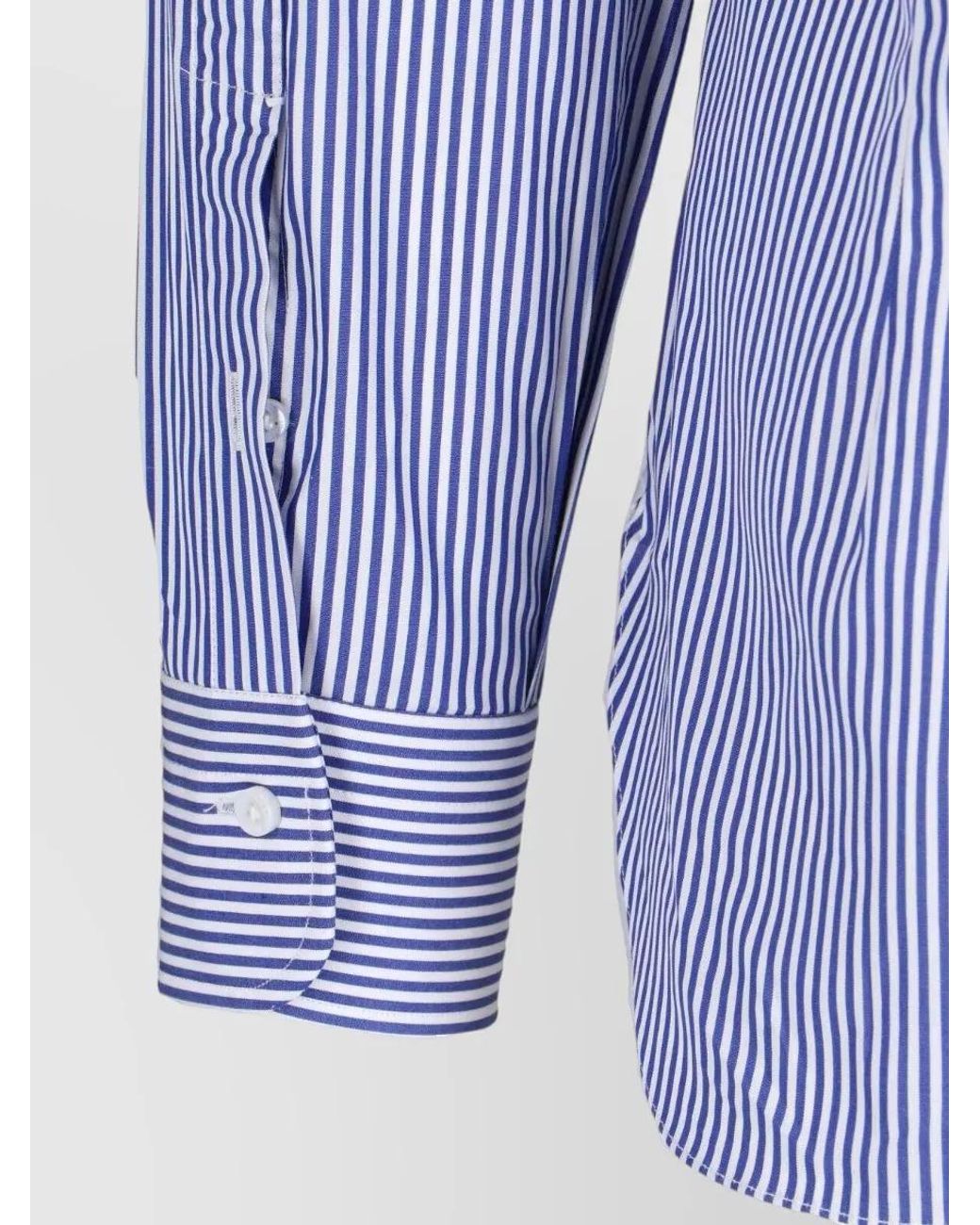 Barba Napoli Blue Cotton Shirt for men